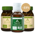 EthnoHealth Feuerlöscher (90 Kapseln Darmkraft + 70 Kapseln Inflam-Komplex + 150 ml Omega 3 Plus)